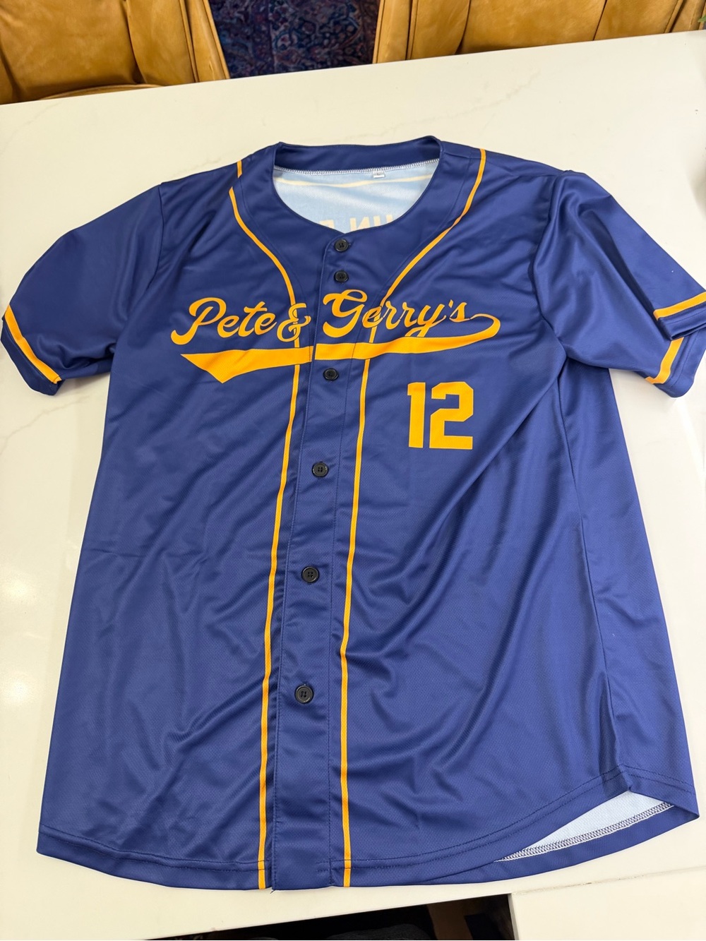 Blue and Yellow Baseball Jersey